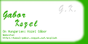 gabor kszel business card
